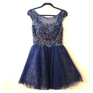 Navy and Sequined formal dress